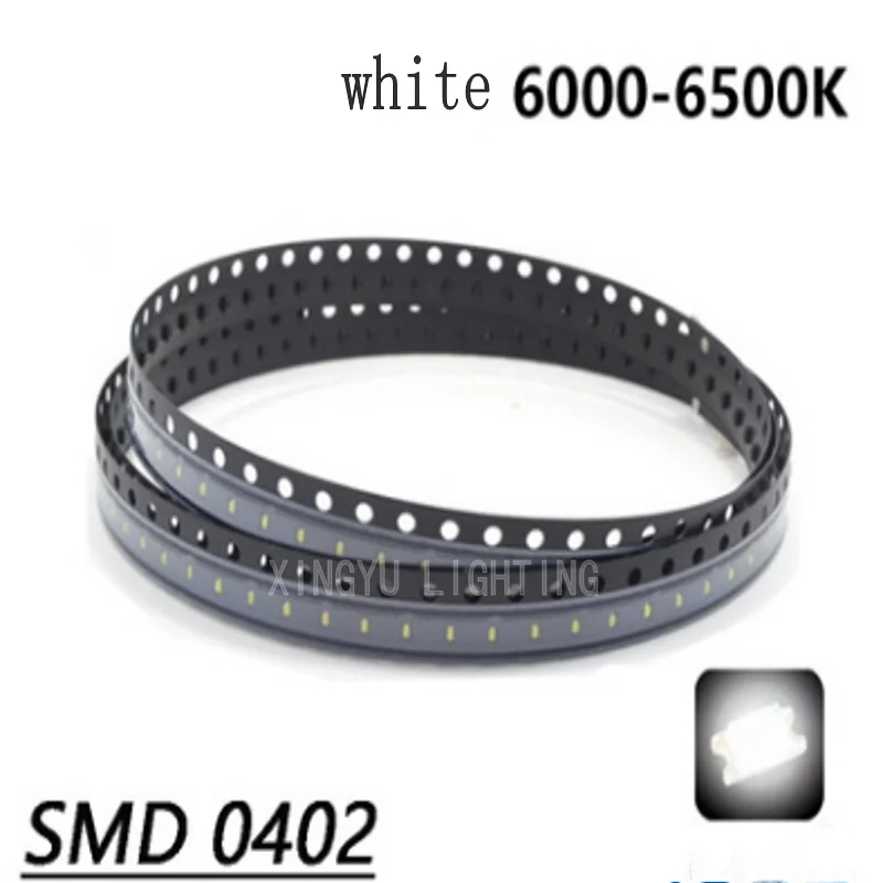 Smd 100 luzes de led emissoras, contas com chip de lâmpada, quente branco vermelho verde azul amarelo microcor pcb circuito smt diy, 0402 peças