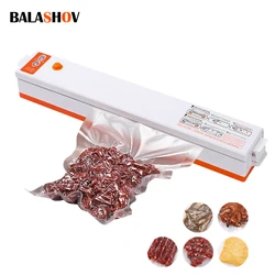 220V Vacuum Sealer Kitchen Packaging Machine Household Food Film Sealer Vacuum Packer Keep Food Fresh With 10pcs Storage Bags