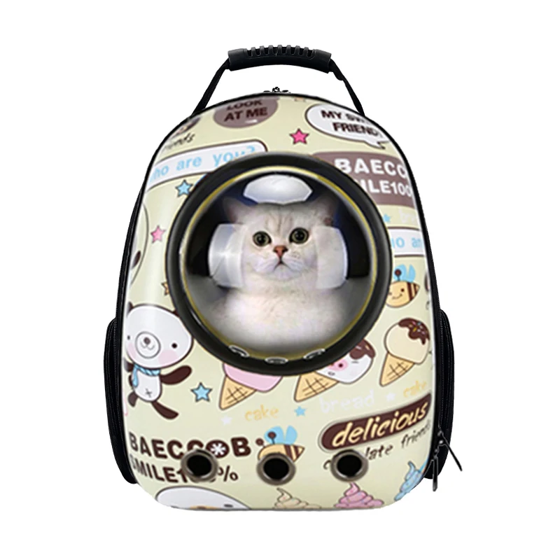 

Breathable Cat Backapack Outdoor Travel Pet Carrier Bag Transparent Space Capsule for Puppy Kitten Zipper Mesh Dog Bags