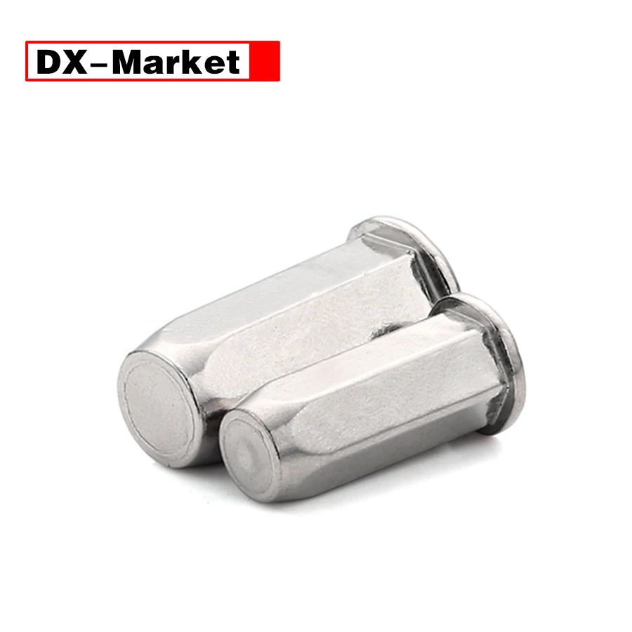 m4 m5 m6 m8 m10 Close End Rivet Nut ,304 stainless steel flat head full hex body rivet nuts  ,K016