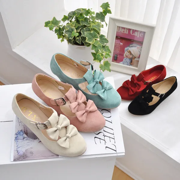 Sweet lolita shoes kawaii girl cosplay bowknot buckle thick heel round head women shoes princess leather shoes loli cos PU