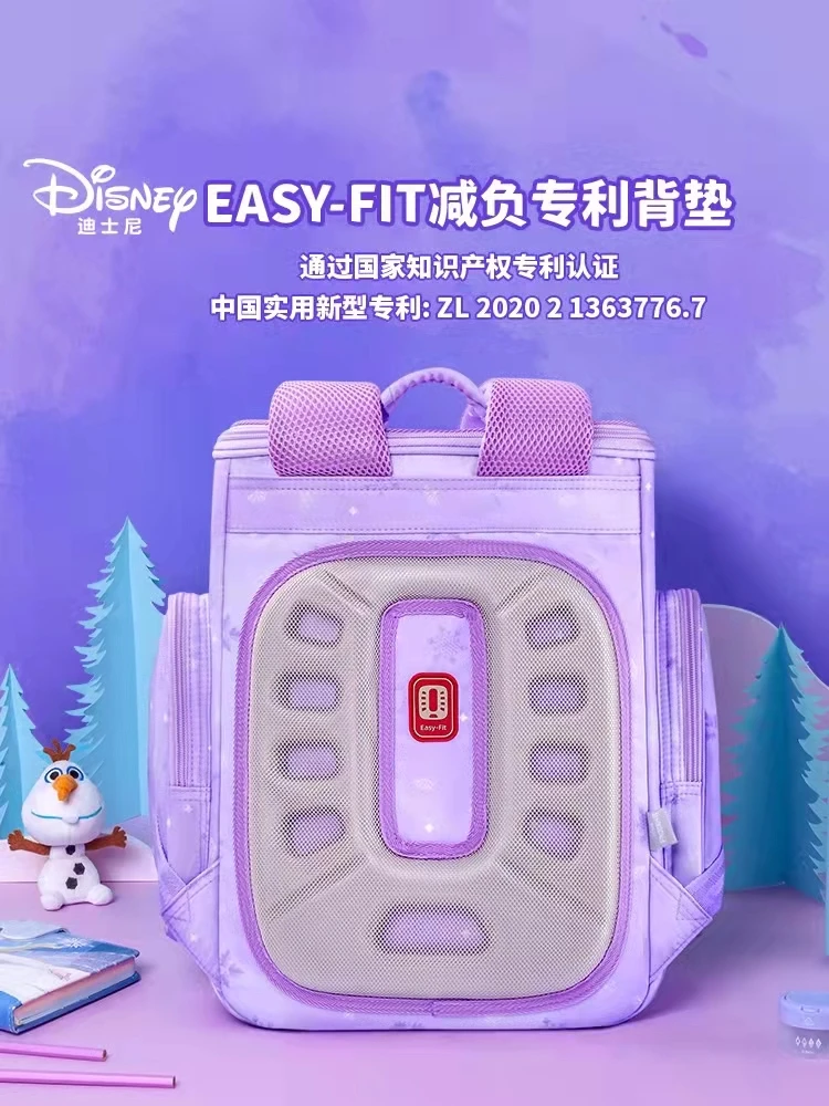 2022 Disney Frozen School Bags For Girls Elsa Anna Primary Student Shoulder Orthopedic Backpack Grade 1-5 Large Capacity Mochila