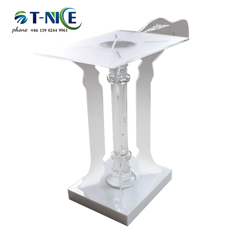 Crystal Pulpit Church Podium Simple Transparent Rostrum Event Lectern Consultation Dais Company Reception Platform Free Shipping