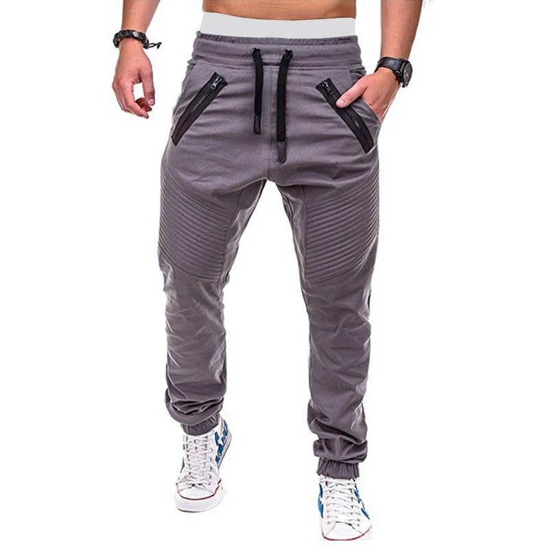 

MRMT 2024 New Mens Baggy Trousers Casual Drawstring Elastic Men Pants Double Zipper Open-seat Man Trousers For Male