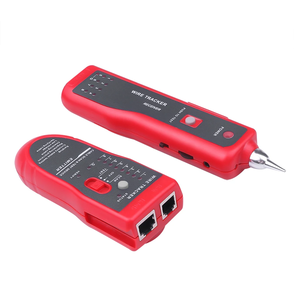 New RJ11 RJ45 Cat5 Cat6 Telephone Wire Tracker Tracer Toner Ethernet LAN Network Cable Tester Detector Line Finder Red Color