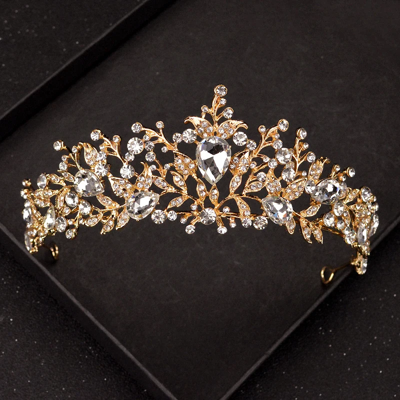 Luxury Crystal Princess Tiara Headbands Bridal Diadem Baroque Quinceanera Crown For Women Wedding Party Hair Accessories