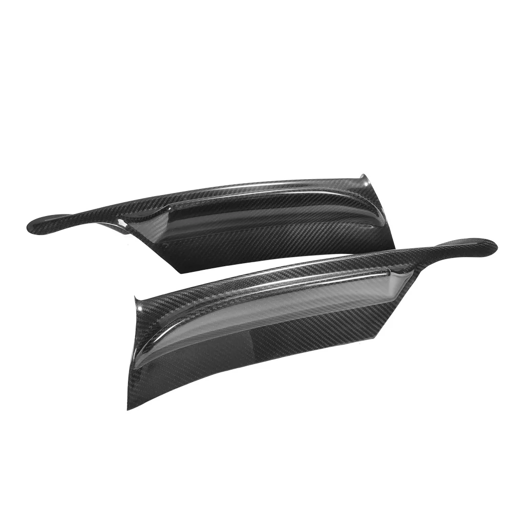 Real Dry Carbon Fiber Front Bumper Lip Splitters Flaps For BMW 3 Series E90 2005-2008