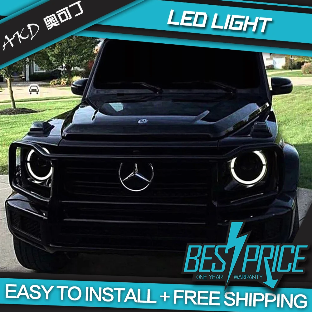 AKD Car Styling Head Lamp for Benz W463 G500 Headlights G350 G55 G63 LED Headlight Angel Eye DRL Hid Bi Xenon Auto Accessories