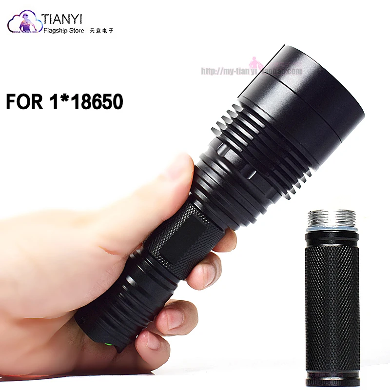 Red Tactical flashlight can zoom hunting flashlight with 18650 battery aluminum waterproof lamp gun seat