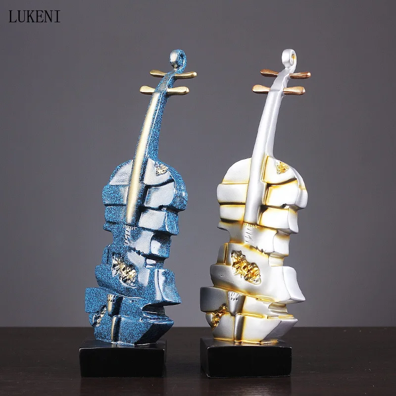 Modern Simple Violin Creative Resin Decoration Home Living Room Study Soft Decoration Crafts Model Room Decoration