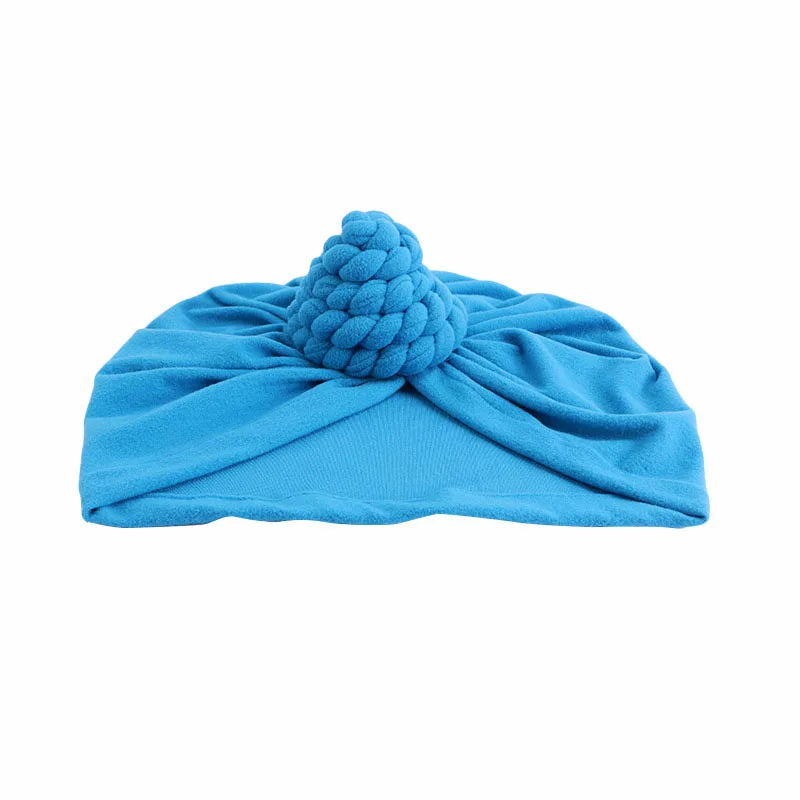 2024 Vlechten Knoop Tulband Hoeden Hijaabs Effen Kleur Moslim Vrouwen Chemo Cap Hoofddoek Hoofddoek Bandana Muts Haaraccessoires