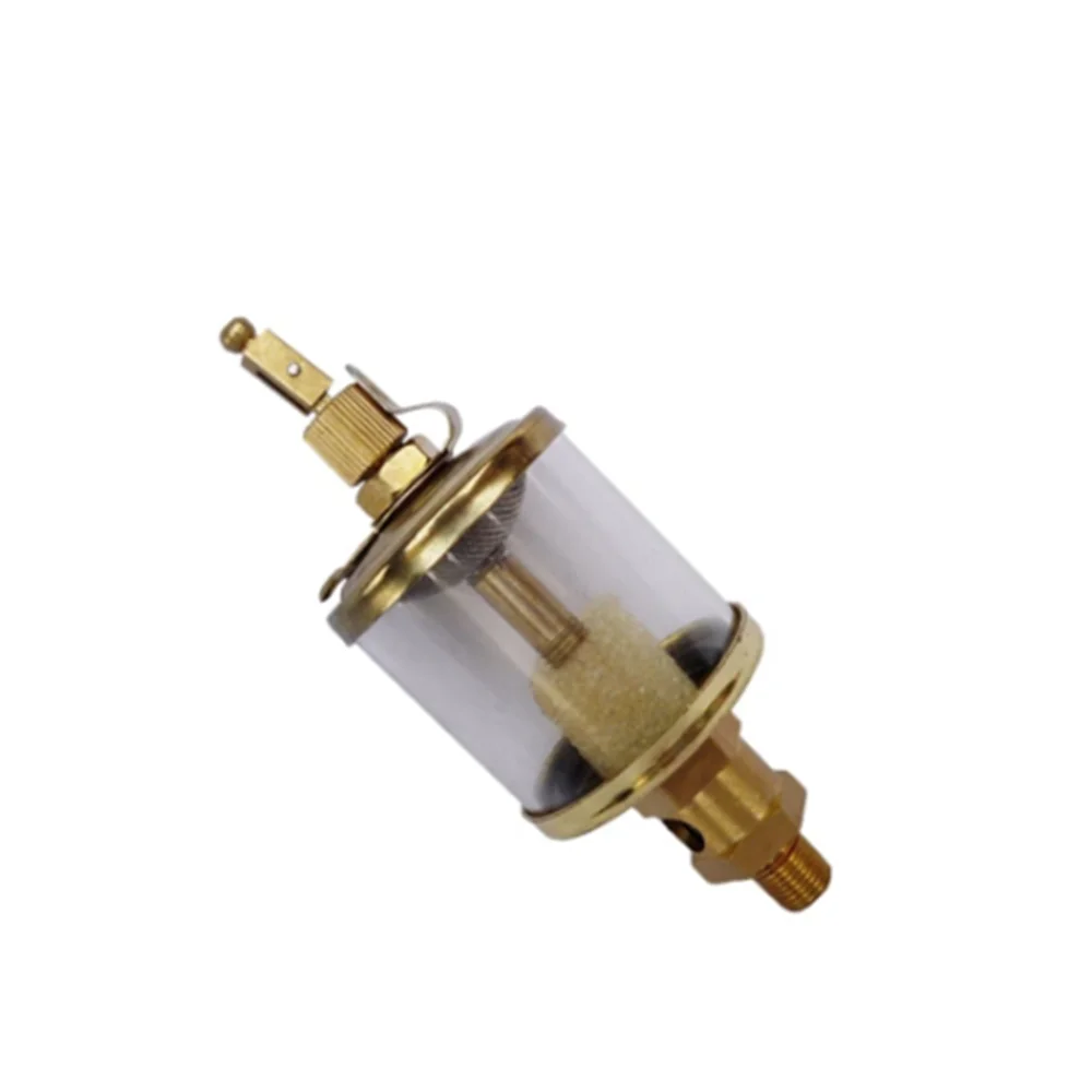 Goutte à gravité de vue en laiton pour moteur Hit Miss, rajeunissement par microphone, lubrifiant, tasse d'huile, BSP mâle, diamètre extérieur de 1/4 po x 2 po