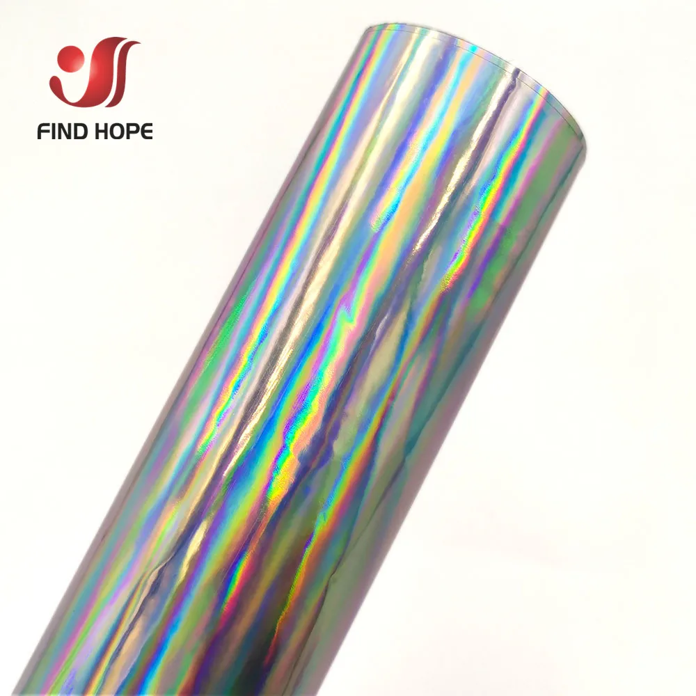 Holographi Rainbow Silver Craft Permanent Vinyl Adhesive Waterproof Scrapbook Letter Vinyl Cup/Wall/Glass Decor Sticker Roll DIY