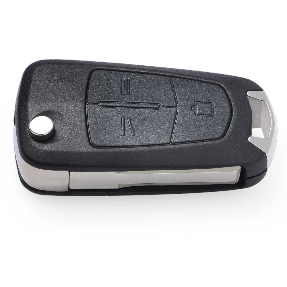 KEYECU Replacement Flip 2/3Buttons Remote Key Fob 433MHz PCF7946 for Vauxhall/Opel Vectra C,Signum 2003-2007 Uncut HU43 or HU100