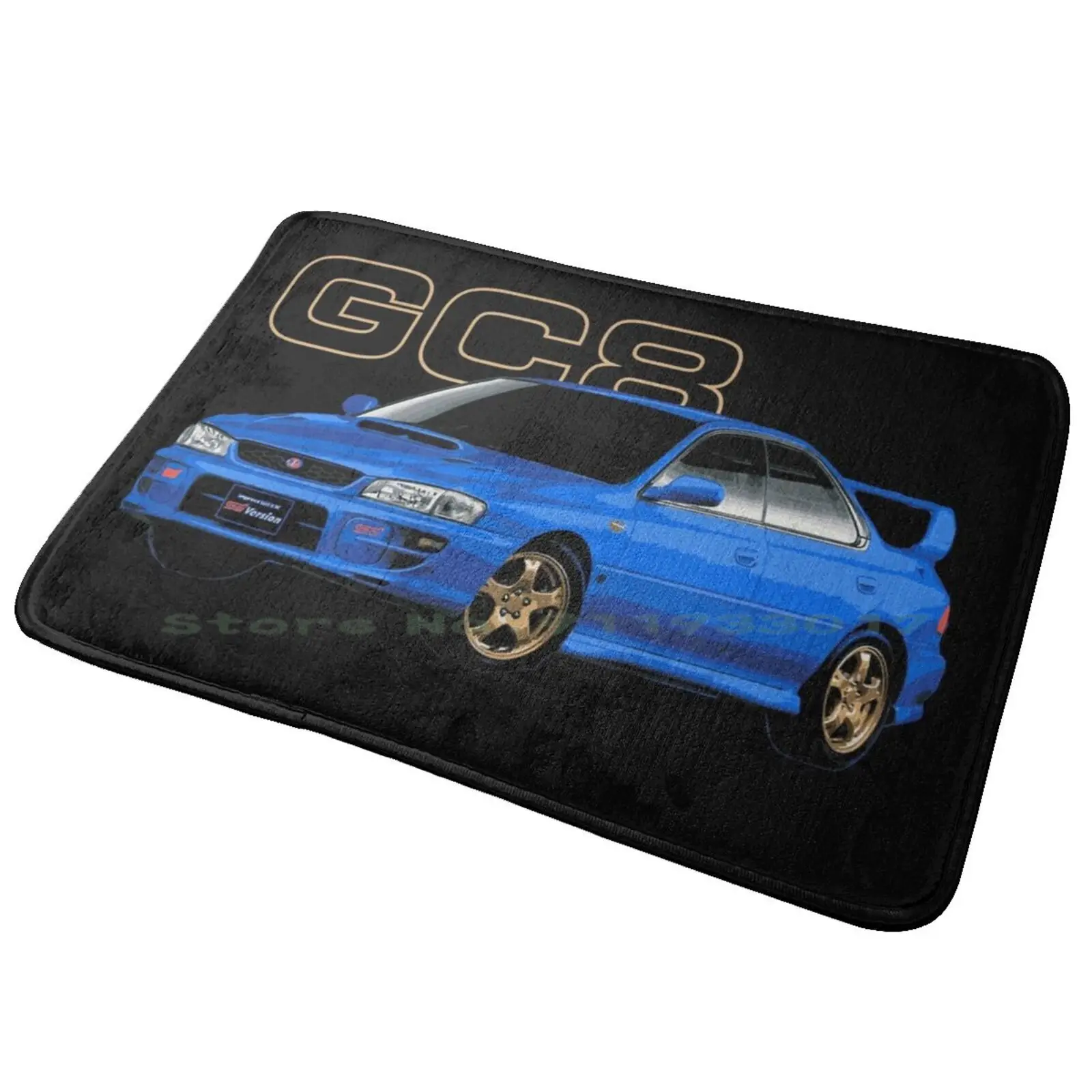 Jdm Wrx Sti Gc8 Ver.5 Rally Blue 555 Entrance Door Mat Bath Mat Rug Lovecore Kitchvalentine Boho Rainbows Rainbows And Hearts