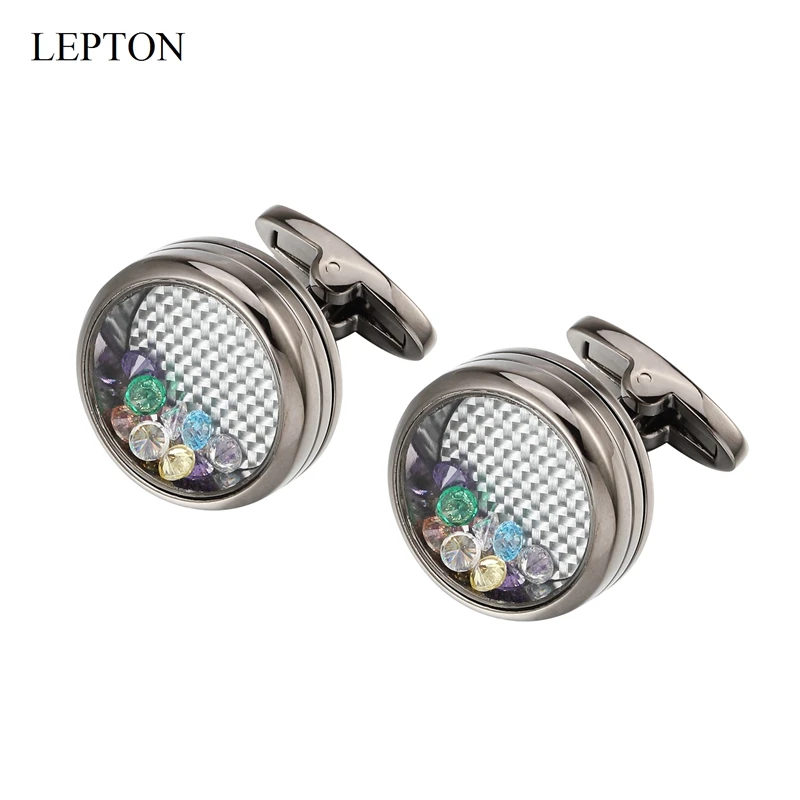 

Men's AAA Grade Colored Zircon Cufflinks Fashion Jewelry Shirt Cuffs Accessory for Wedding Groom