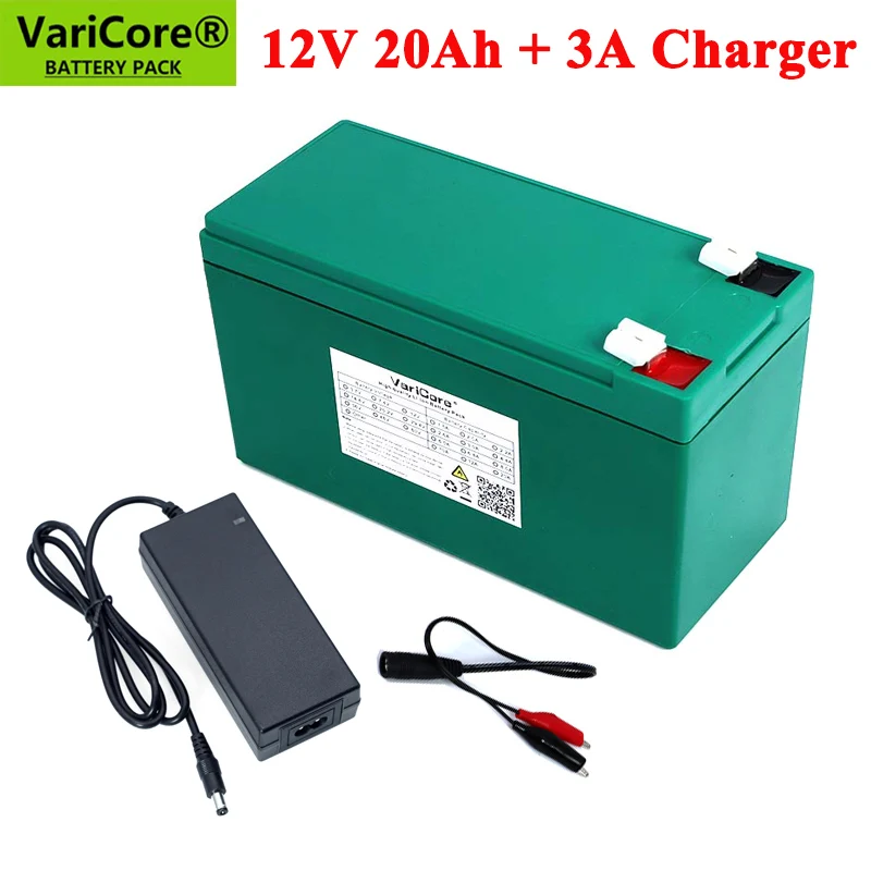 12V 15Ah 20Ah 18650 lithium battery pack built-in 10A 20A sprayer surveillance camera backup power solar battery +12.6V Charger