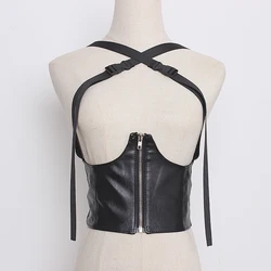 Wide Elastic Harness Corset Belt Female Suspender Shoulder Strap Gothic Belts For Women Punk Harajuku Leather Garter Strap