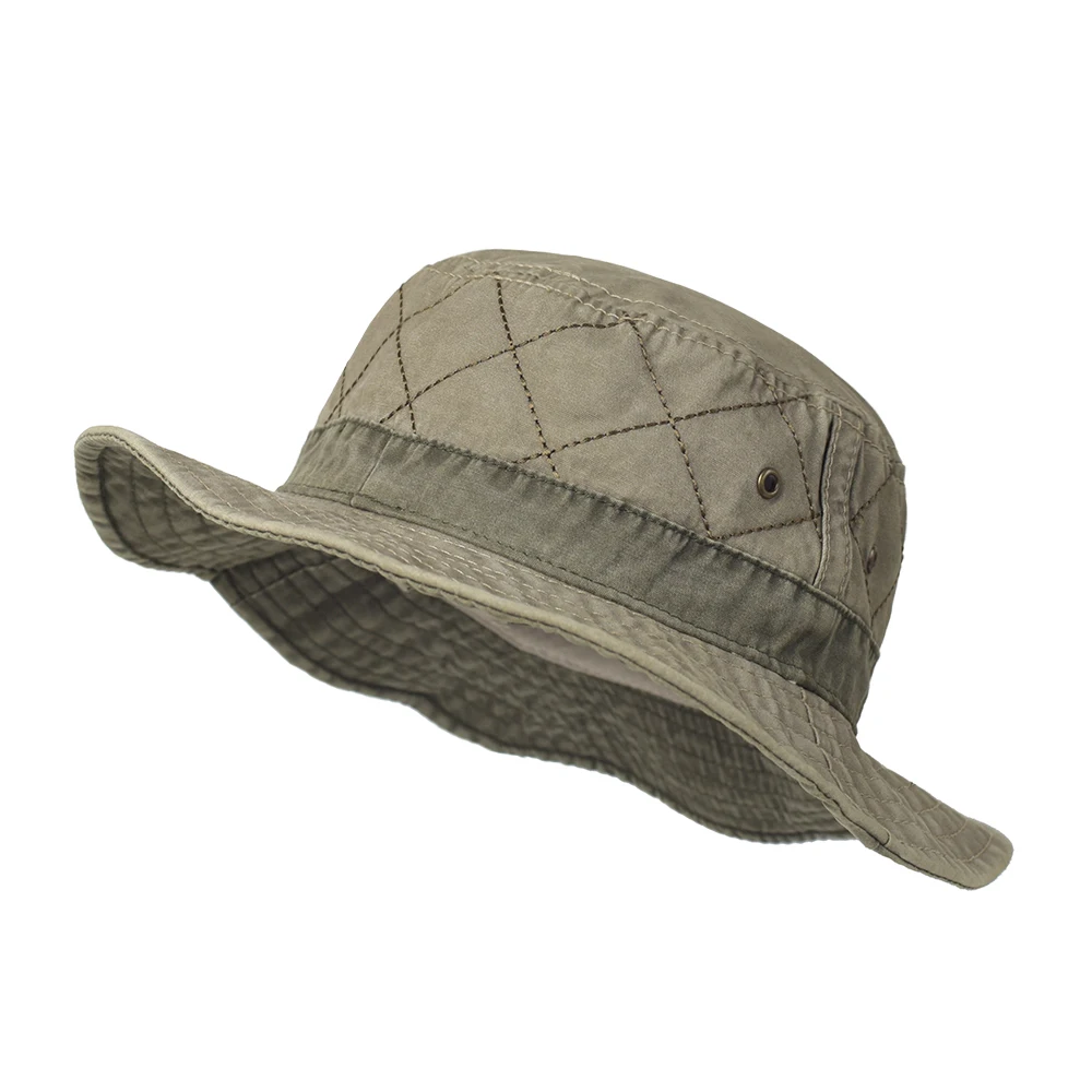 Washed Cotton Bucket Hats for Men Women Panama Hat Fishing Hunting Cap Sun Protection Caps Outdoor Sun Hat