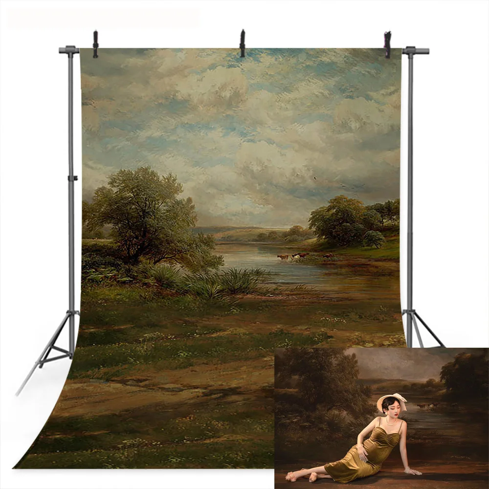 Vintage Photography Backdrop Western Tribe Natural Scenery Photocall Abstract Old Master Photo Background for Photo Studio