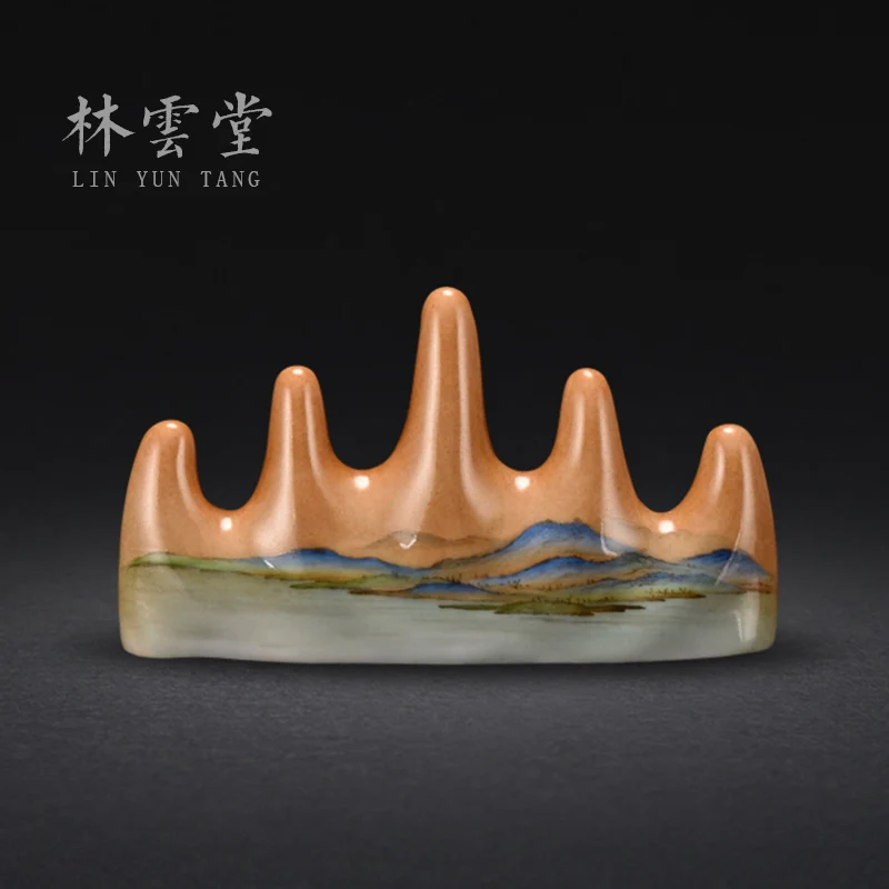 li Jiang Shantu enamel marker pen mountain jingdezhen ceramics by hand the study decorate furnishing articles