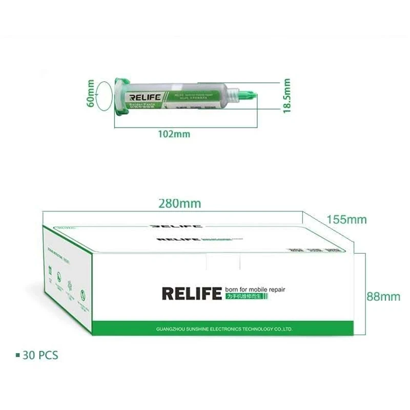 1PCS 10CC คุณภาพสูง Solder Paste Flux No-Clean Original RELIFE วางบัดกรี RL-403ดีบุก Sn63/pb67สำหรับเหล็กบัดกรี