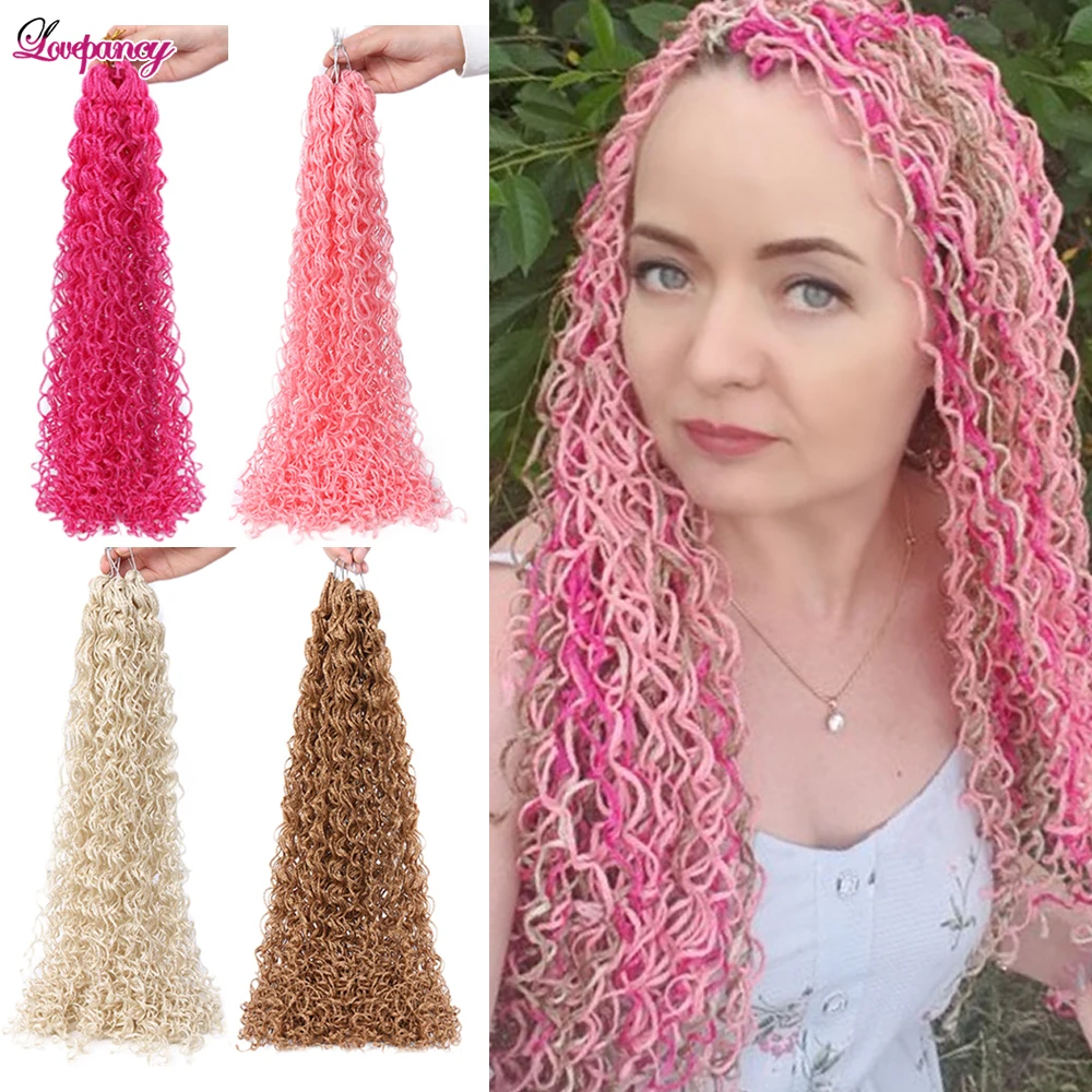 Zizi Braids Thin Micro Crochet Box Плетение 20 дюймов Длинные вьющиеся синтетические волосы для наращивания Розовые коричневые золотистые вязанные крючком волосы для женщин