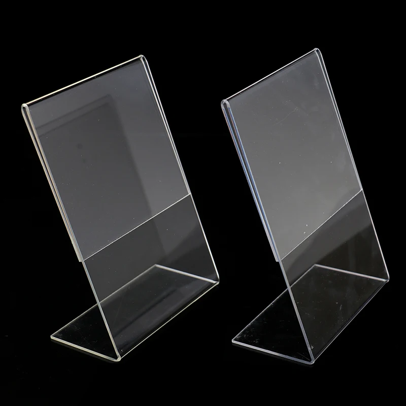 A6 Transparent Acrylic Display Stand Desk Shelf Hh Quality Display Card Stand Office Business Stand Desktop Holder 10cmx15cm