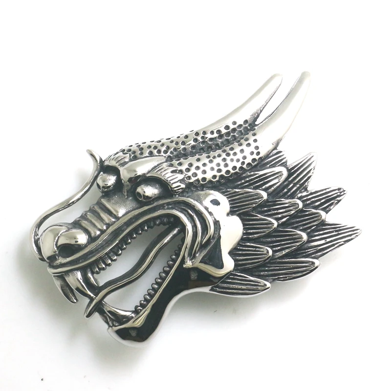 Man\'s 316L Stainless Steel Big Dragon Belt Buckle For Gift