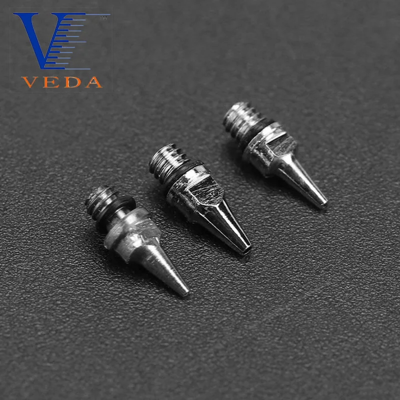 VEDA Nozzle Replacement for Airbrush 5pcs 0.2/0.3/0.5mm Airbrush Nozzle Accessories Painting Machine Gravity Feed Parts Tools