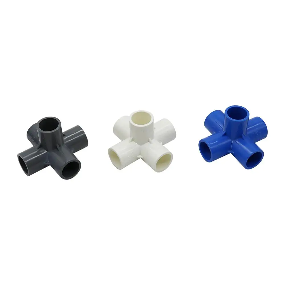 

ID 20mm 5-way Stereoscopic PVC Connector Irrigation PVC Pipe Connectors Water Tank Aquarium Inlet Outlet Joints Pipe Drainage