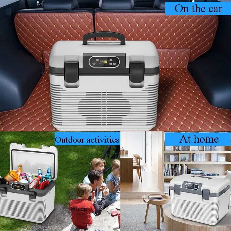 Car Refrigerator Freeze heating -5~65 Degrees 19L Fridge Compressor for Car Home Picnic Refrigeration heating DC12-24V/AC220V