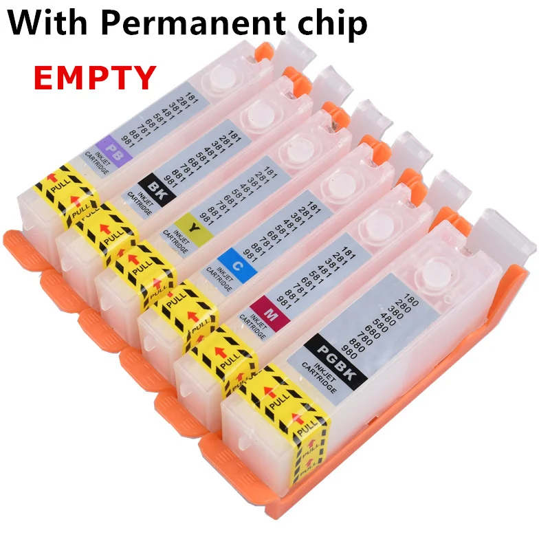 Refill ink kit FOR PGI780 780 CLI 781 xxl ink cartridge Permanent chip For Canon PIXMA  TS9170 TS8170 TS8370 printer