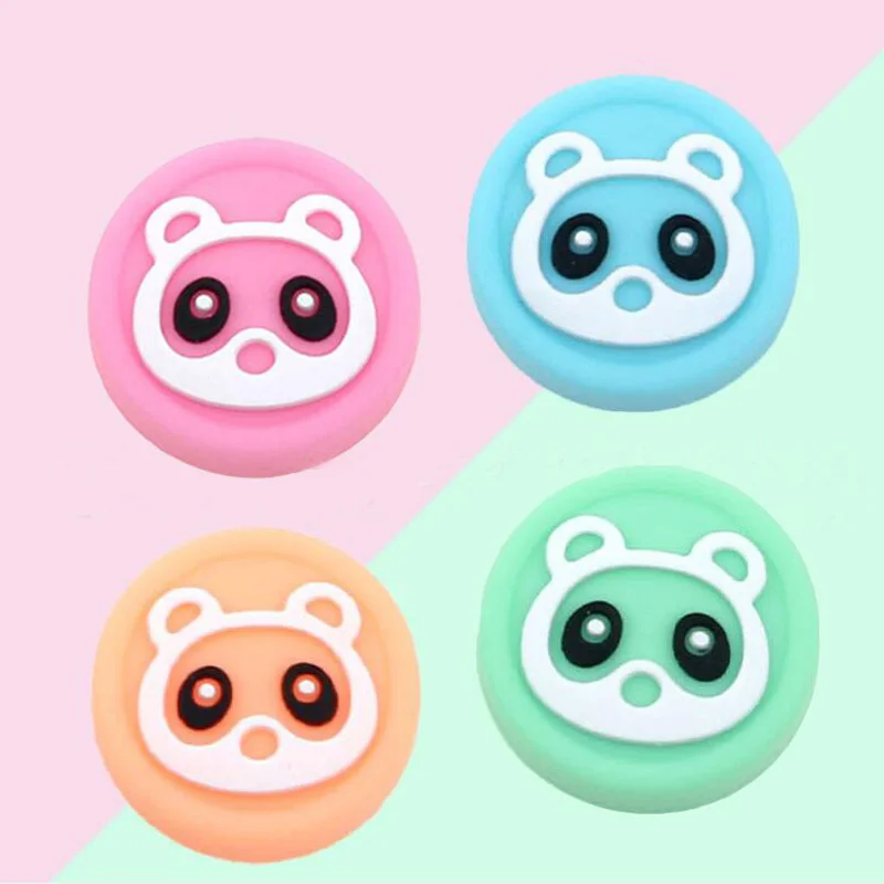 Cubierta de Joystick para Nintendo Switch Oled Lite Joy-Con, Thumb Stick de silicona, tapa de agarre de Panda Flower