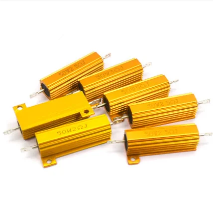 RX24 50W 100W Aluminum Power Metal Shell Case Wirewound Resistor 0.01 ~ 30K 1 2 3 5 6 8 10 20 100 150 200 300 500 1K 10K ohm