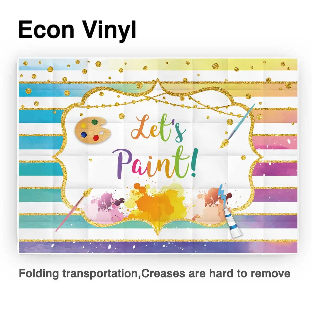 Allenjoy – fond de photo à rayures colorées, points d'or, peinture à l'huile, Palette de pigments, papier peint pour séance photo