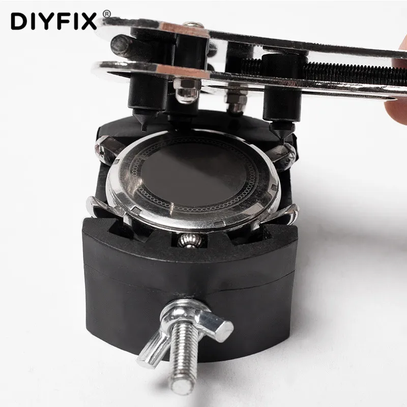 DIYFIX Adjustable Watch Repair Tool Three-claw Open Cover Watch Bottom Opener Bottom Cover Remover Back Cover Replace Repair kit