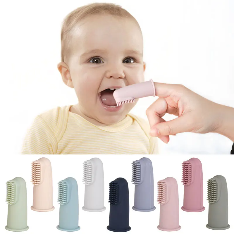 Anneau de Dentition en Silicone Souple pour Enfant, Brosse à Dents Portable, Doigt, Tête, Soins Dentaires, Santé de Bébé, Articles pour Nouveau-Né