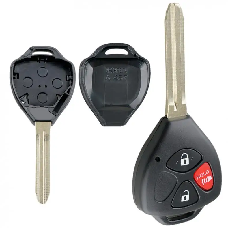 

3 Buttons Uncut Car Remote Control Key Shell Case Smart Key Fob Case Key Shells Fit for Toyota Corolla RAV4 Yaris Venza tC xA xd