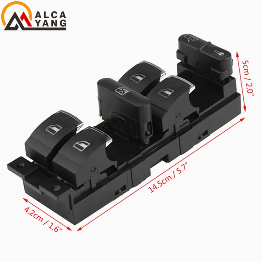 Hight Quality Chrome Window Control Switch Button For VW 99-04 GTI Golf 4 Jetta MK4 BORA BEETLE Passat B5 B5.5