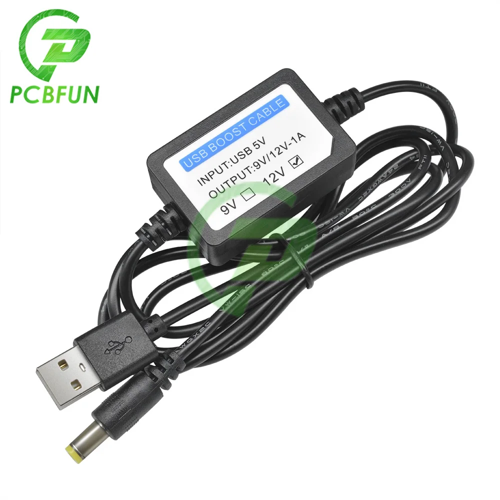 USB Charge Boost Cable DC 5V to 9V/12V 1A 2.1x5.5mm Power Bank Charging Adapter Line Step UP Converter For Laptop Speaker