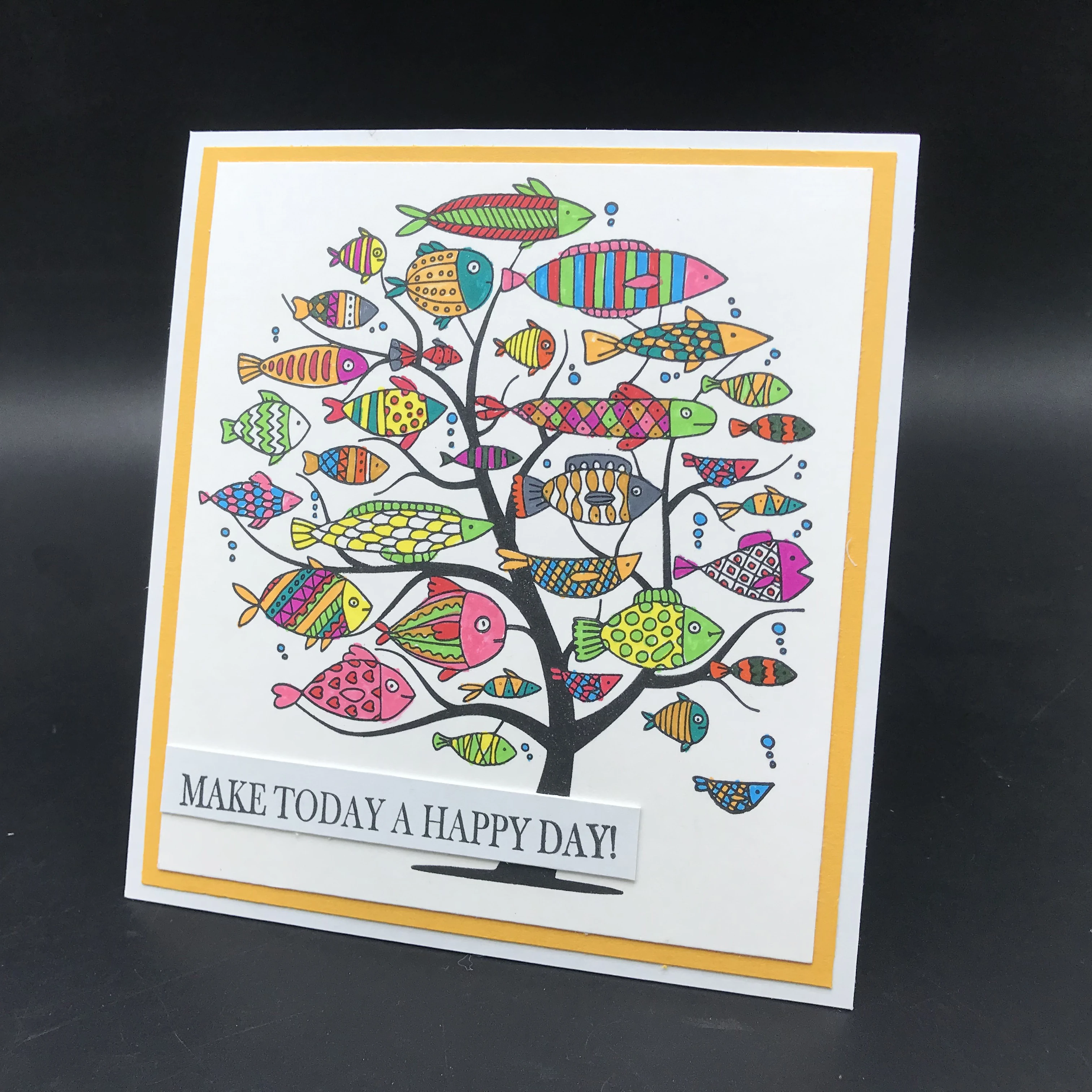 AZSG Various Fishes In The Tree Clear Stamps For DIY Scrapbooking Decorative Card making Crafts Fun Decoration Supplies 13*13cm