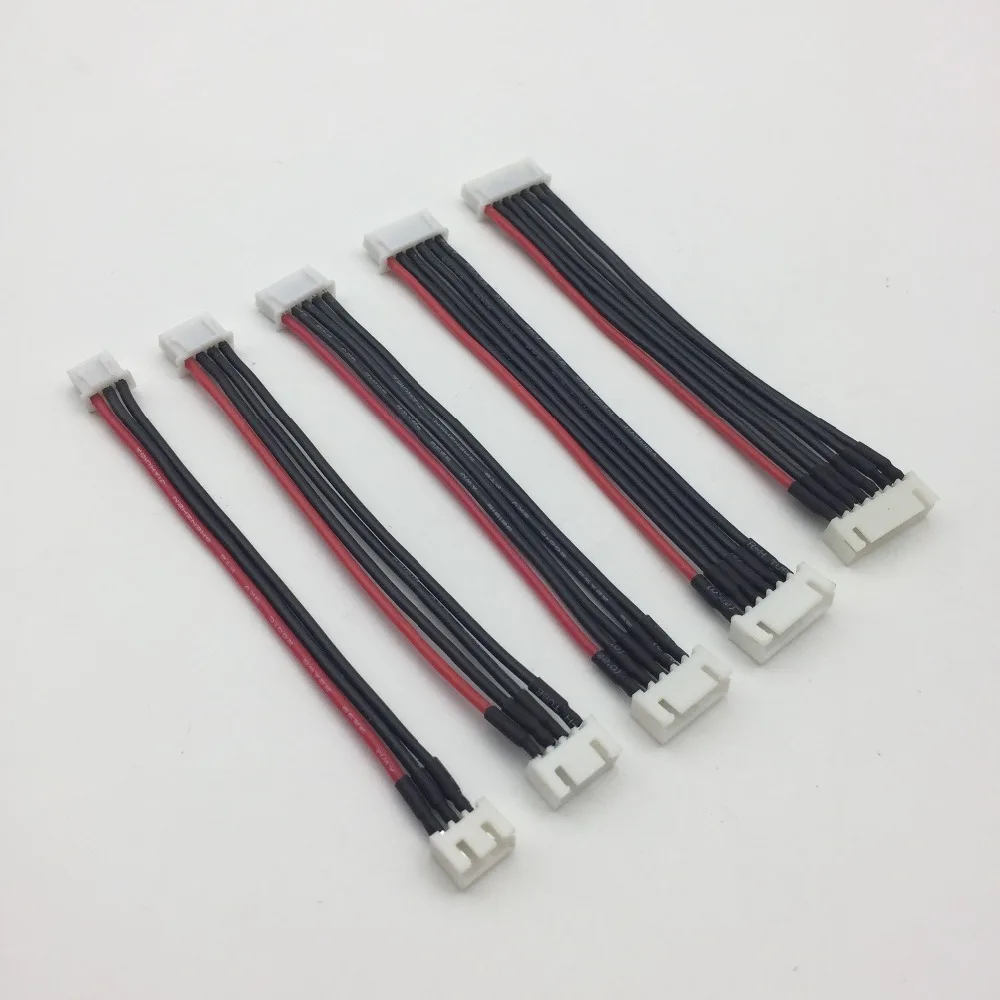 5Pcs 150mm 2s-6s LiPo battery charging extension line/wire/connector 22AWG male and female balancer silicone cable 2S 3S 4S 5S6S