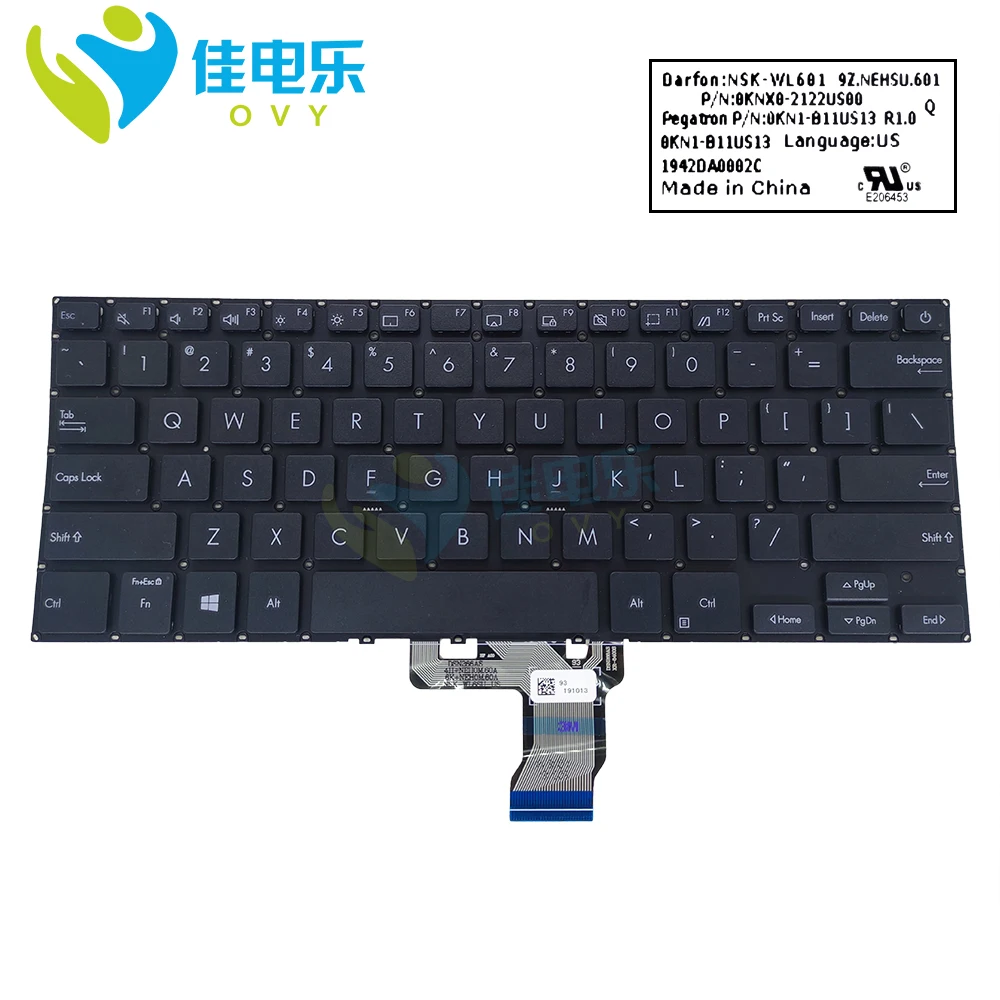 US English Notebook Keyboard For ASUS ExpertBook P2451 P2451FA EB0620R P2451F Replacement Keyboards 0KNX0-2122US00