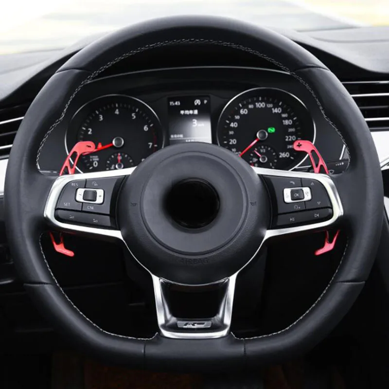 For VW Golf 7 7.5 GTI MK7 GTE GTD RLINE Volkswage Polo Scirocco Jetta GLI Car Steering Wheel Paddle Shift Extend Shifter Sticker