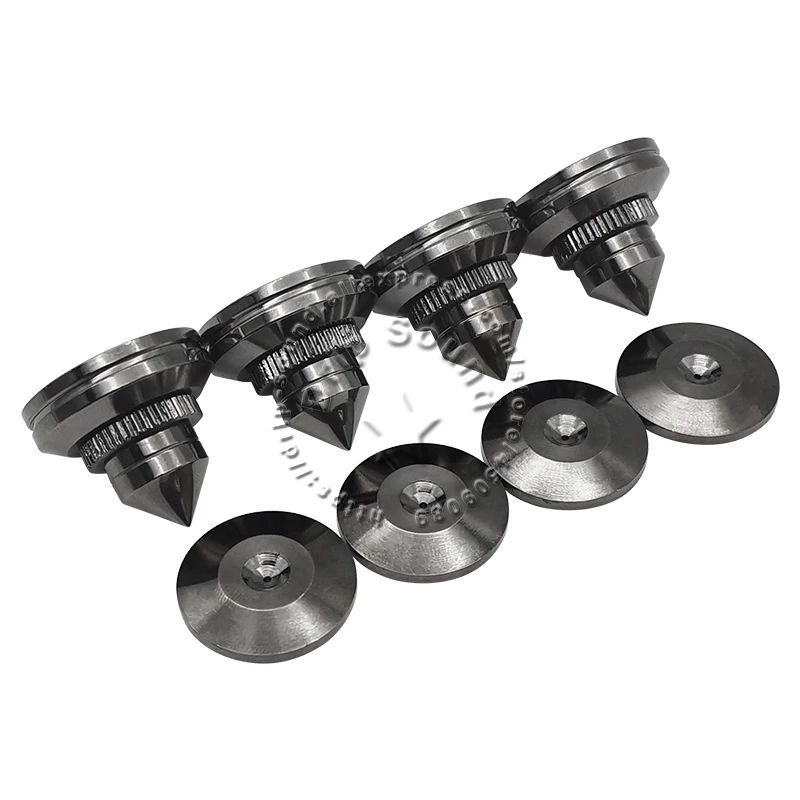 4PCS Speaker Copper Spike Isolation Shockproof Stand Feet Speaker Base Pads 28mm # Silver Black