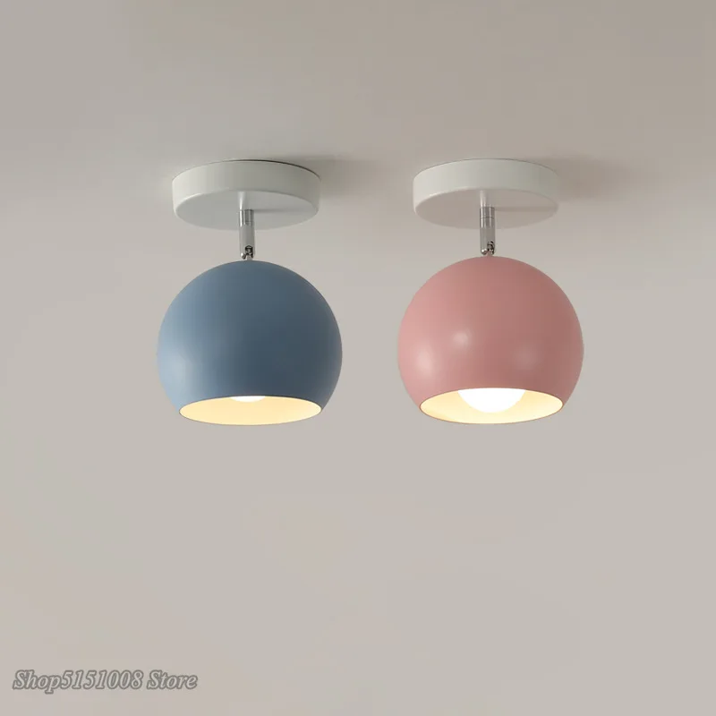 Nordic Led Ceiling Light Macaron Modern Ceiling Lamp for Living Room Bedroom Luminaire Indoor Lights Ball Lamp Lighting Fixtures