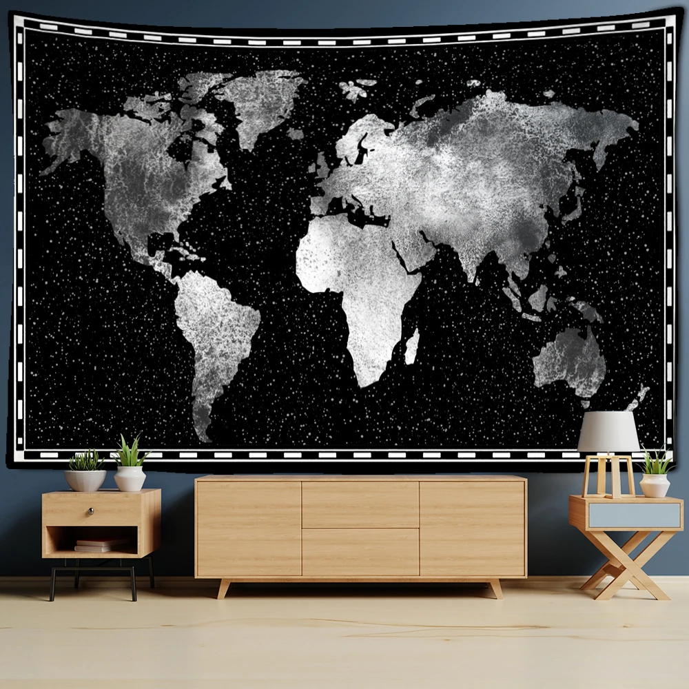 2020 World Map Land Plate Wall Hanging Tapestry 3D Print Geometric Decor Oil Painting Beach Towel Sleeping Pad Yoga Blanket Mat