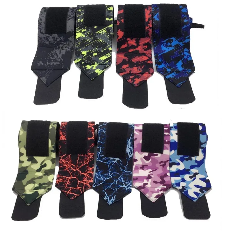 2Pcs Camouflage Neoprene Weightlifting Wrist Wrapping Support Fitness Crossfit Sport Wristbands Powerlifting Wrist Protector