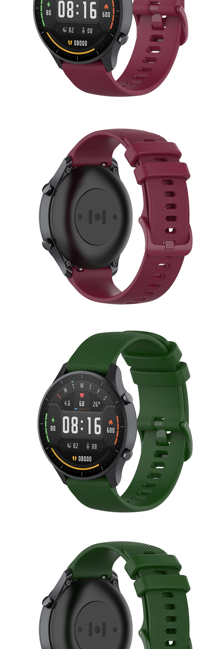 22mm Silicone Band Strap for Xiaomi Mi Watch Color Replacement Bracelet Breathable Sports Bands For Watch Accessories